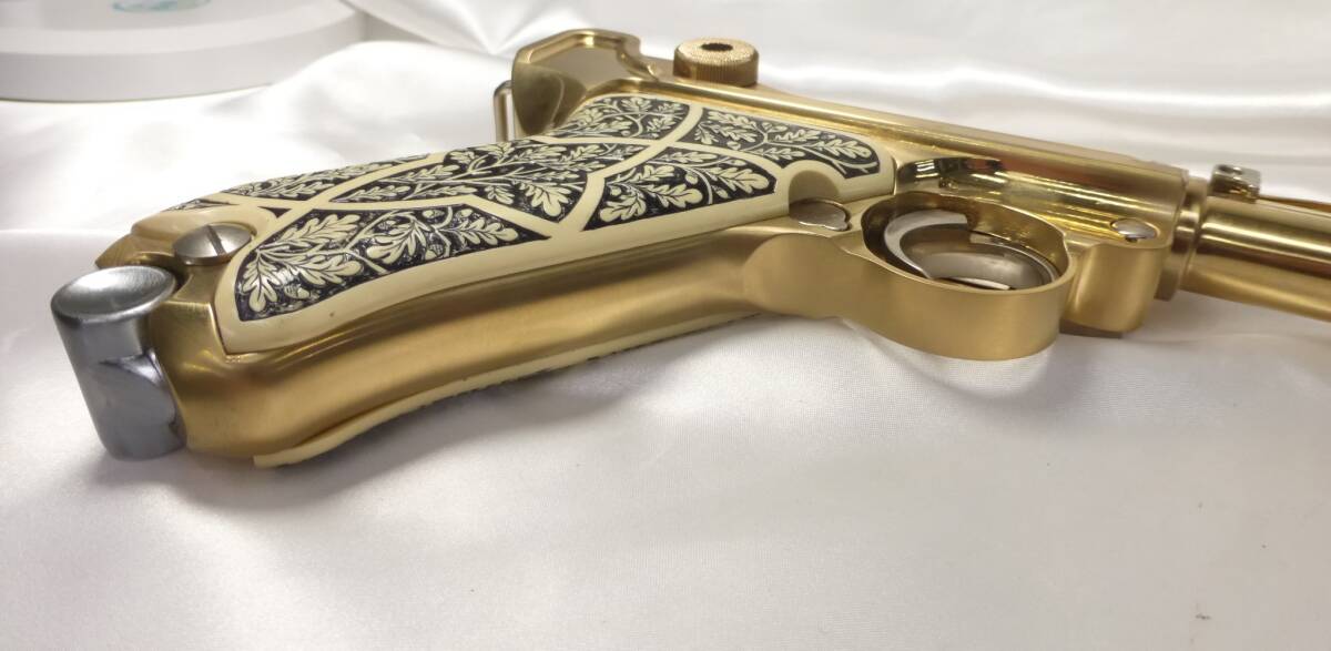 コレクター品 マルシン工業 金属モデルガン22K ルガー P-08 8インチ