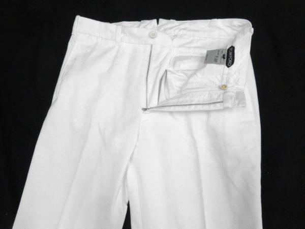 良品☆本物 TOM FORD トムフォード コットンパンツ ホワイト 50 TOM