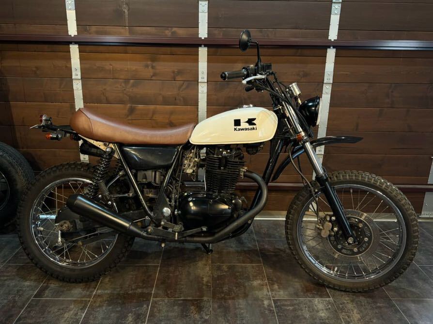 ワンオフ カワサキ 250TR ショート加工 純正マフラー サイレンサー