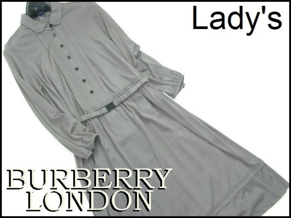 K3567H2▼バーバリーロンドン 春夏 ベルト付 ワンピース▼