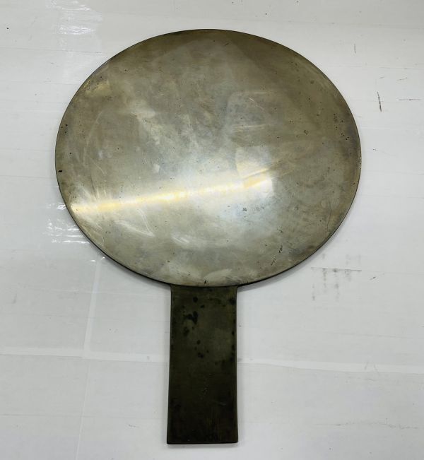 F263-G15-9 天下一清水光正 藤原光政 手鏡 和鏡 銅鏡 古鏡 時代物