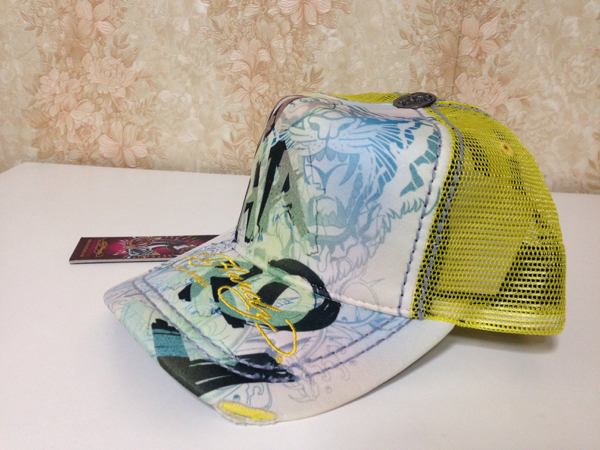 未使用ED HARDYエドハーディーキャップ☆男女兼用黄色