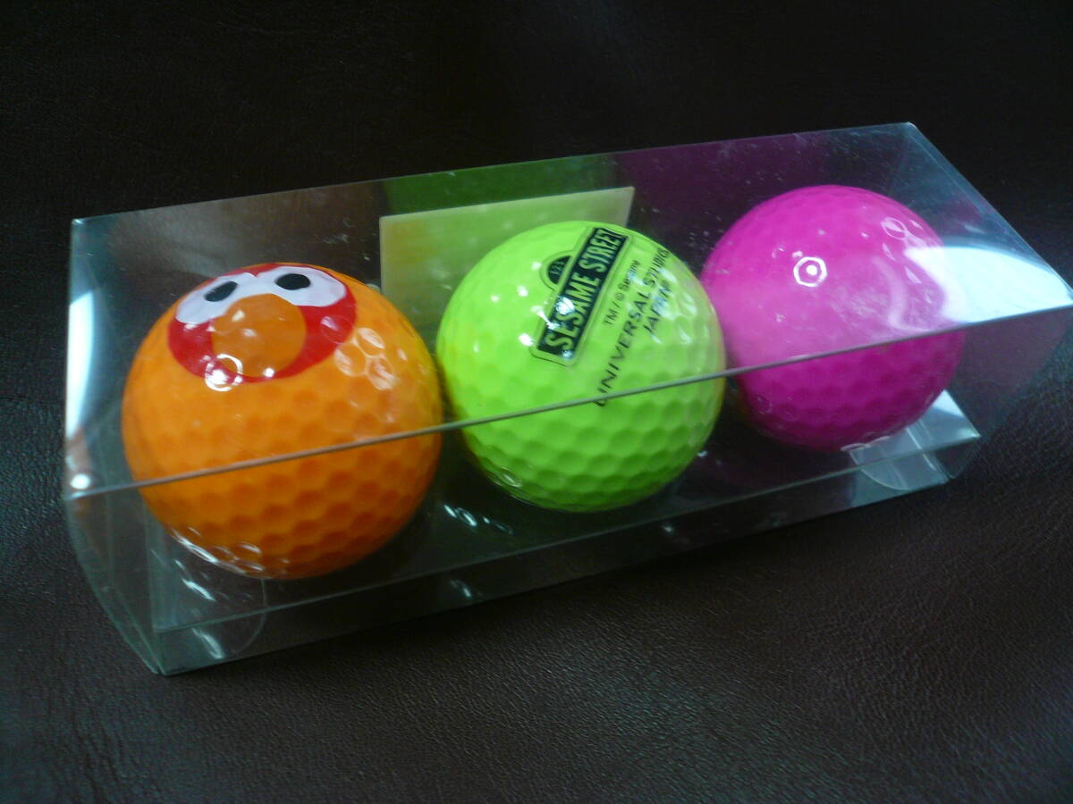 ★ユニバーサル　スタジオ　ジャパン　セサミストーリー　カラーゴルフボール　3個セット★_1