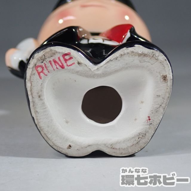 人形　警察　陶器　ルネ　オブジェ　置物　インテリア　工芸品　美術品　A1283 1WL47◇当時物 RUNE ポリスマン 警察官 パリ 内藤ルネ 置き物 陶器