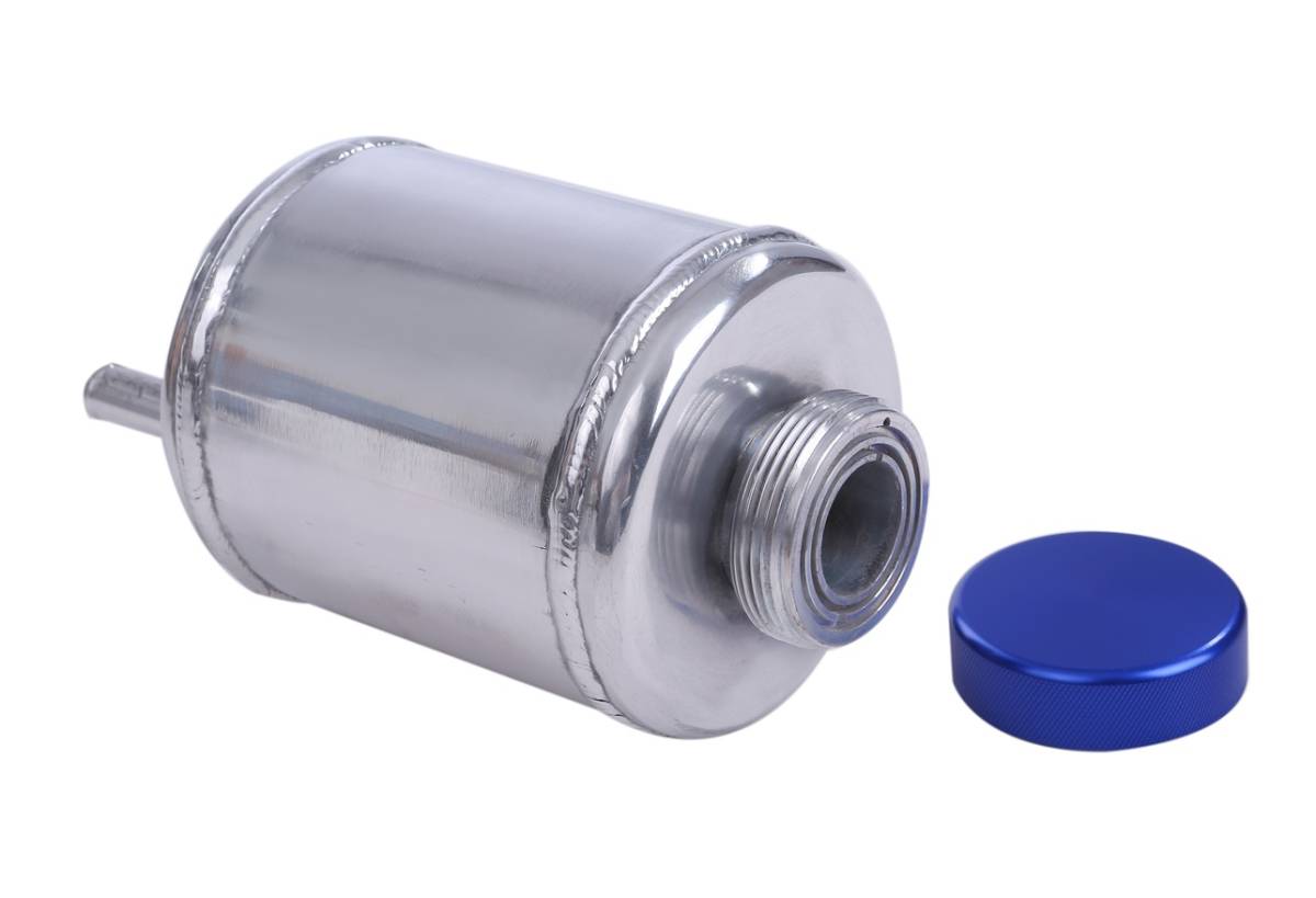 パワーステアリングタンク シルバー パワステ オイル フルード タンク リザーバー ステー付 アルミ R32 R33 R34 HCR32 ECR33 ER34 汎用品_1