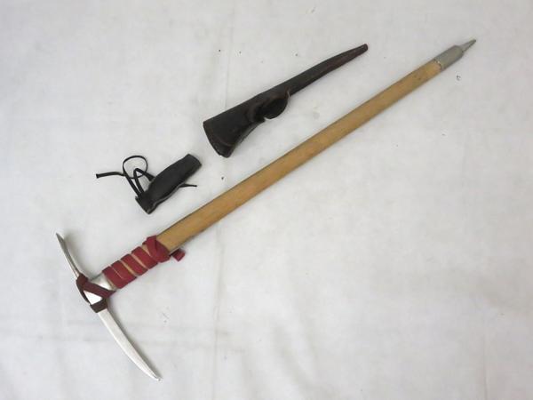 ピッケル 木製 レトロ 古いピッケル 昭和 中古19名23
