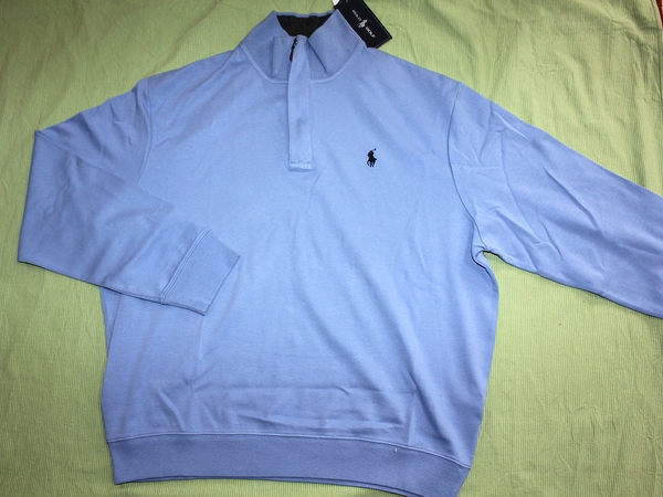 POLO GOLF/ポロ/ハーフジップ プルオーバー/XL/ブルー定18360