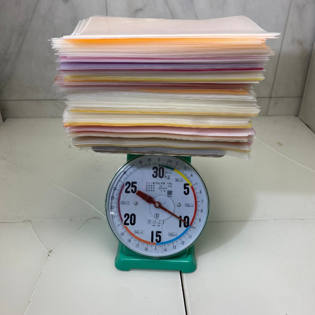 画像確認 √M√ 業務用クリアファイル10㎏ クリアホルダー10kg 中古品 A4サイズ