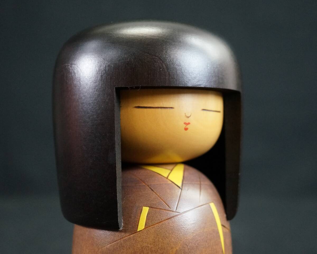 東ハ:【日本こけし】民藝研究作家 晃常作 創作こけし 「 静夜 」 高さ
