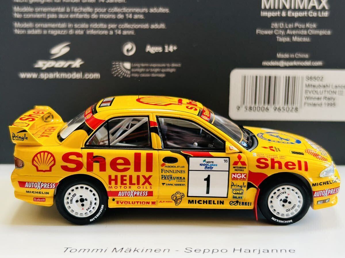 🏁 Miniature Spark 1/43 – Mitsubishi Lancer Evo III – Rallye Finlande N°1 – Neuve 🏁