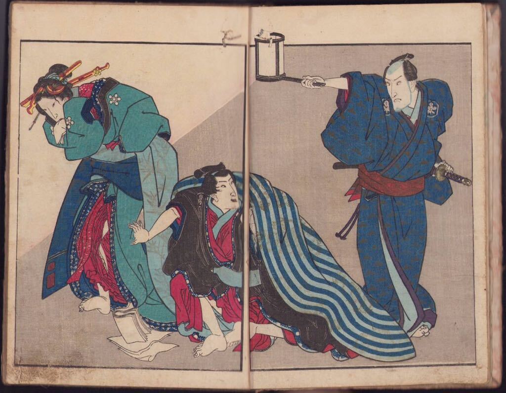 hana_desu15 真作 国芳 春画本「三津世川極楽遊 三冊揃」天保3年(1832