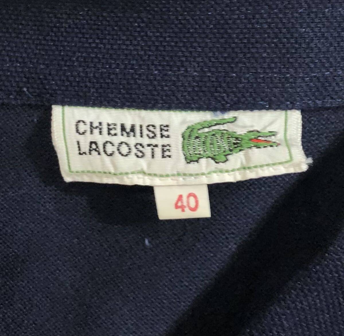 70s ヴィンテージ □ CHEMISE LACOSTE シュミーズ ラコステ □ ワニ