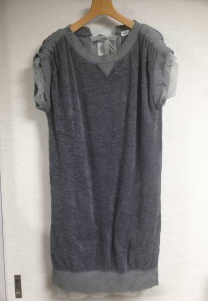 sacai luckサカイ・ワンピーススウエットパイル地バックリボン