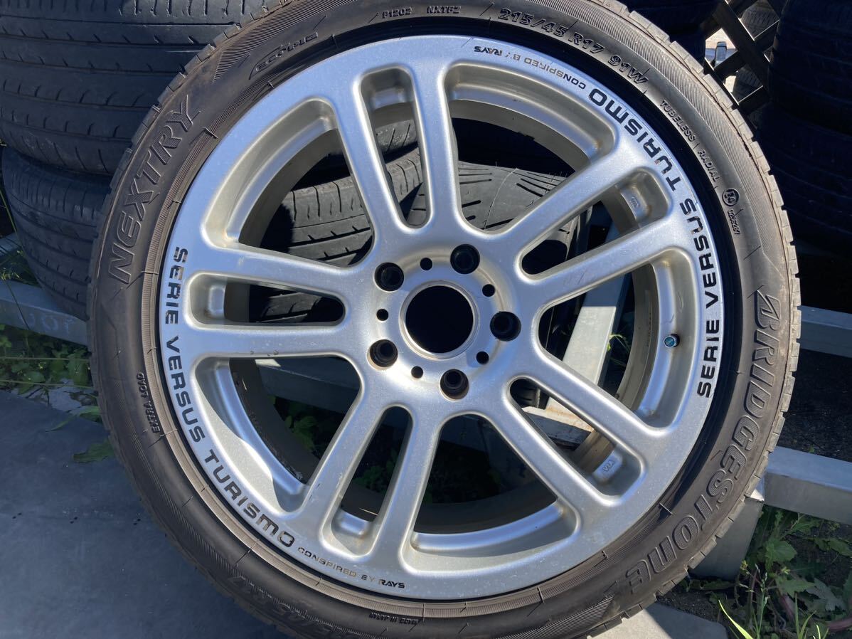 SERIE VERSUS TURISMO RAYS 215/45ZR17 215/45R17 7J +42 PCD114.3 アルミホイール4本セット VERSUS RAYS TURISMO RAYS(レイズ) 7.0JJ+4.8 アコードワゴン