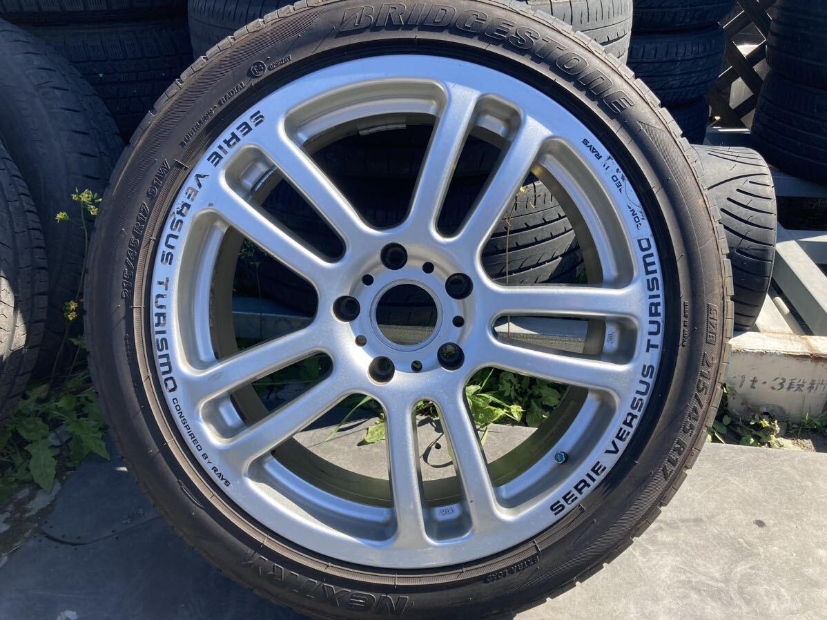 SERIE VERSUS TURISMO RAYS 215/45ZR17 215/45R17 7J +42 PCD114.3 アルミホイール4本セット VERSUS RAYS TURISMO RAYS(レイズ) 7.0JJ+4.8 アコードワゴン