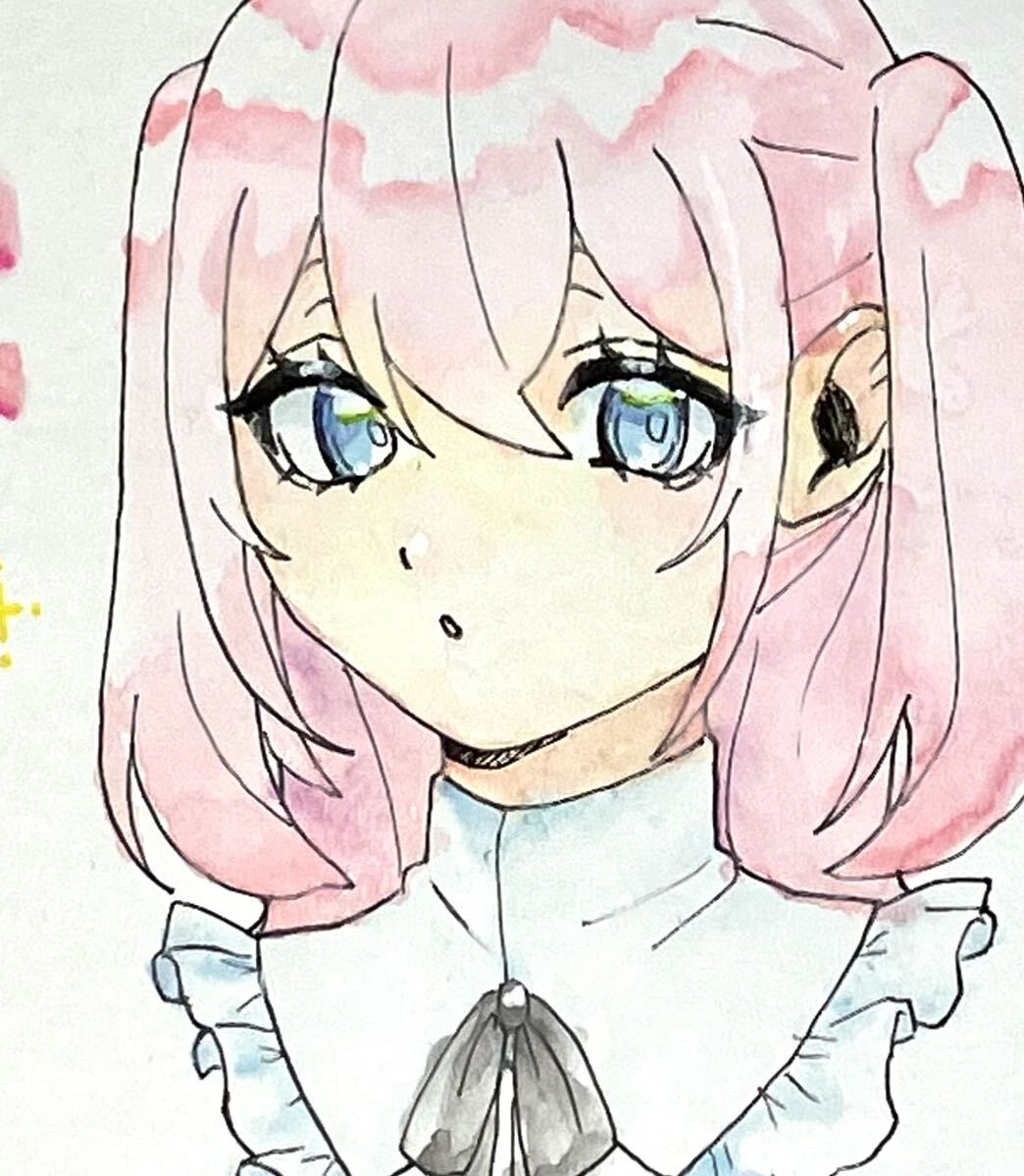 原画 手描きイラスト 水彩 女の子 オリジナル(手描きイラスト)｜売買