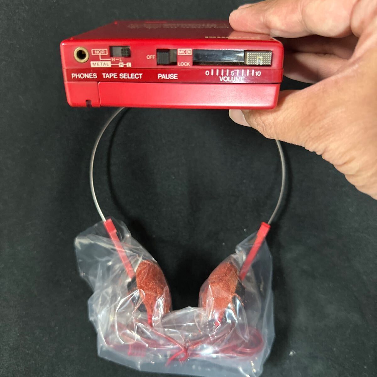 昭和レトロ National Way RQ-J9 STEREO MINI CASSETTE PLAYER レッド