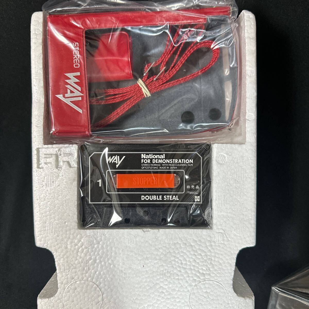 昭和レトロ National Way RQ-J9 STEREO MINI CASSETTE PLAYER レッド