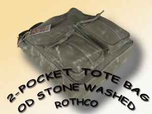 訳あり　OD STONE WASHED 2-POCKET TOTEBAG ２ポケットトートバッグ 新品ＲＯＴＨＣＯロ
