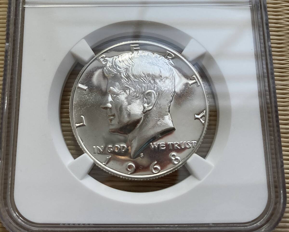 1円スタート! ☆NGC PF68 1968 s年 アメリカ ケネディ 50セント銀貨