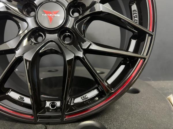 WEDS ウェッズ NOVARIS ROHGUE SH ノヴァリス ローグ エスエイチ 1770+53 5H 114.3 BK/RED アルミホイール 4枚セット 須賀川店 NOVARIS ROHGUE SH SH：ノヴァリス 0 245&frasl;45R18