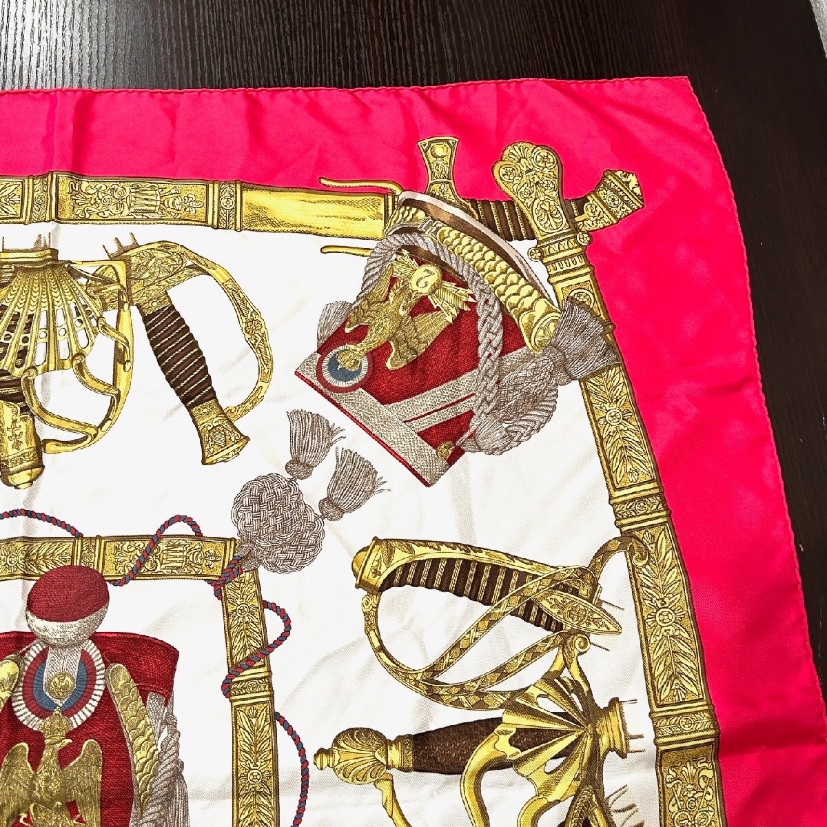 77】1円～HERMES エルメス カレ90 スカーフ GRAND UNIFORME グラン