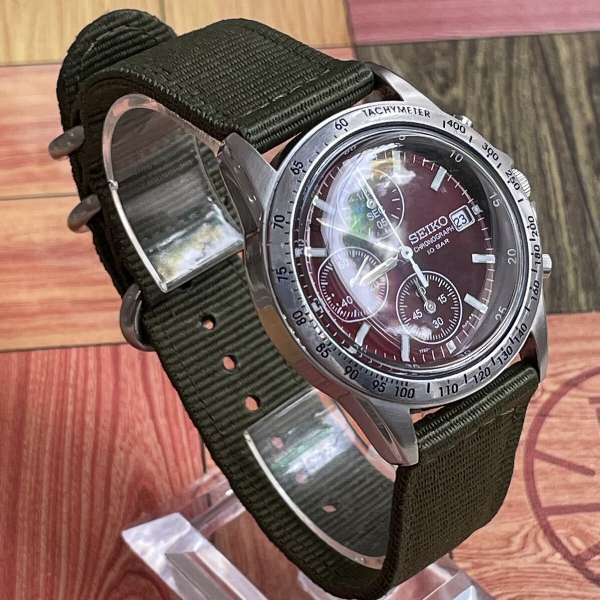 ミリタリーウォッチ SEIKO セイコー クォーツ クロノグラフ 7T92-0DW0
