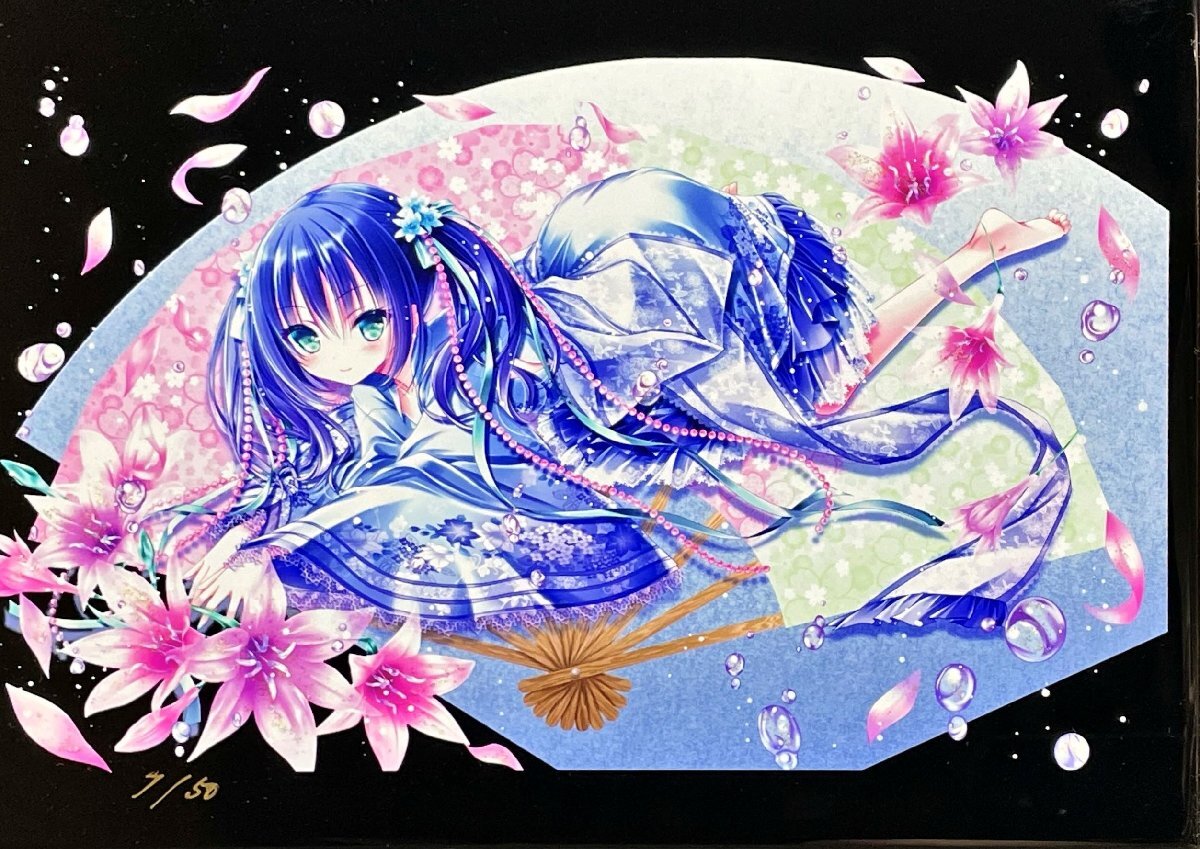 激レア）☆てぃんくる☆漆版 愛鳥の五季折々☆ミクスドメディア☆版画