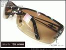 ■Y946■新作 テットオム フレームレスサングラス 茶 ケース付