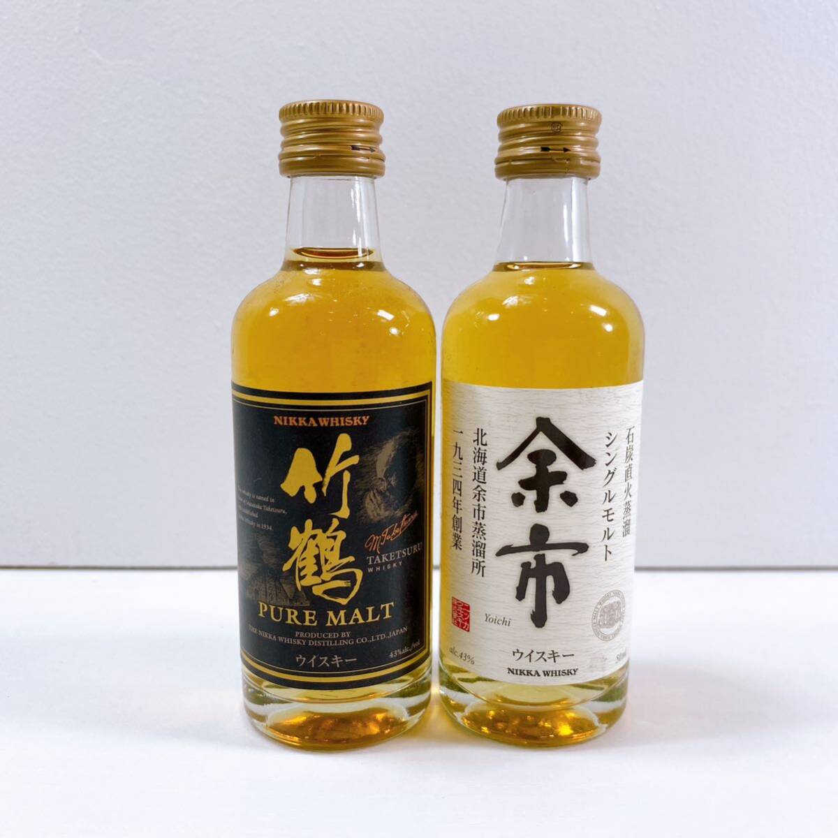 151【未開栓】NIKKA ニッカウヰスキー ミニボトル 2本セット シングル