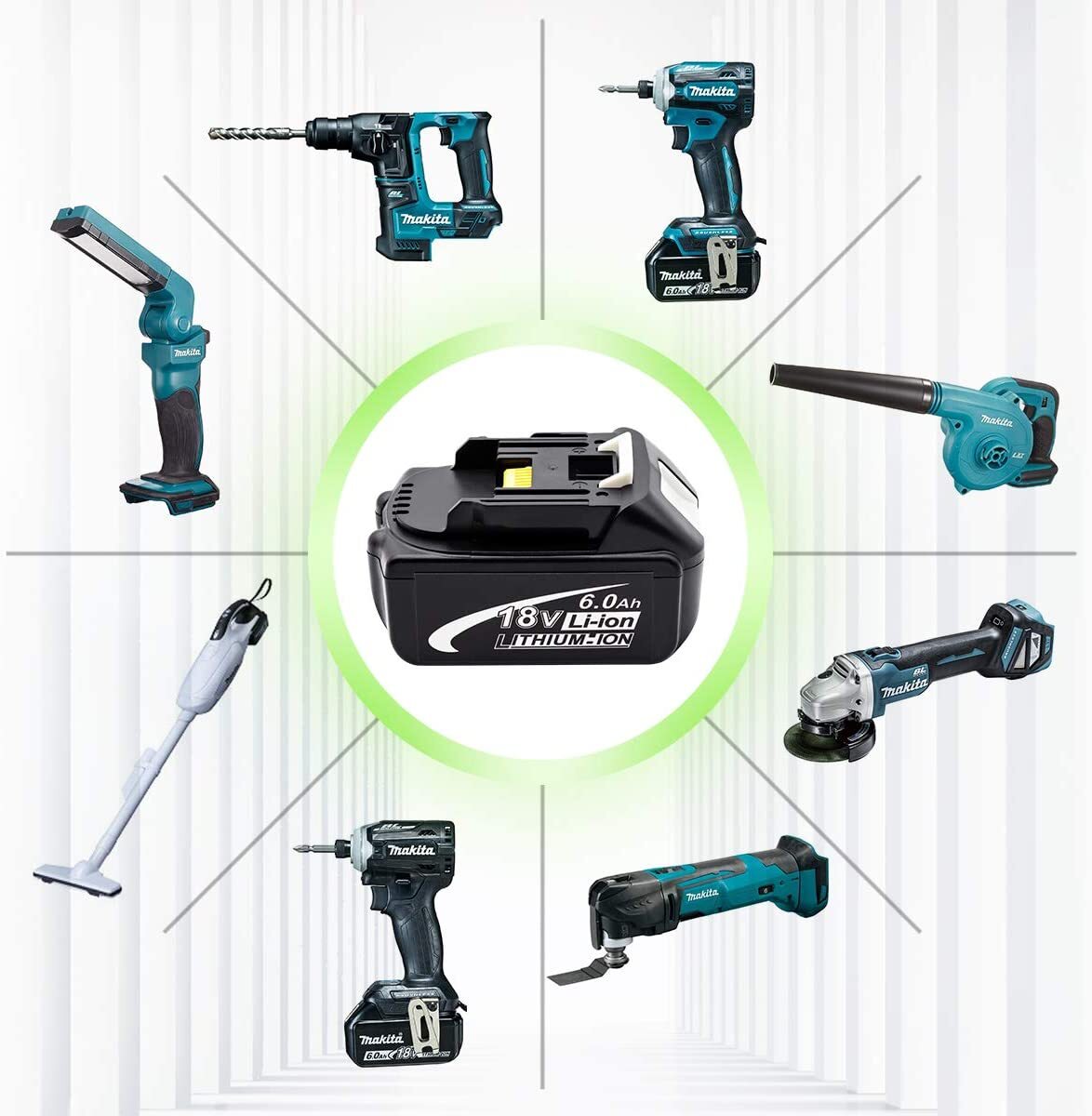 マキタ 互換バッテリー 6.0Ah 18V 一個のみ BL1830 BL1850 BL1860対応　対応 残量表示付き PSE取得済み_3