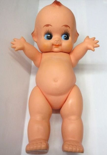 ○キューピー人形 緑羽根 特大サイズ 高さ約58cm 人形 ビッグ ソフビ