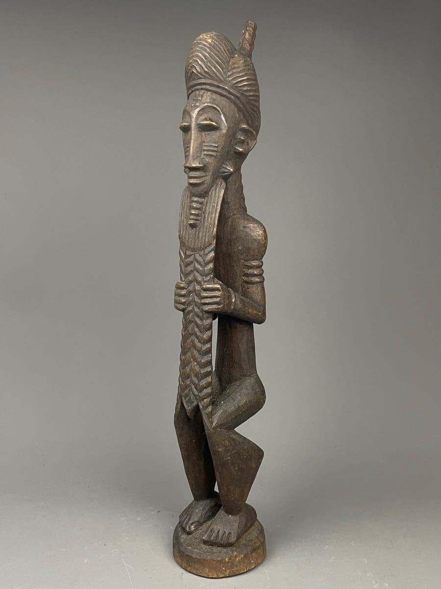 時代品 アフリカ民芸 木彫 彫刻 木製 置物 仏像 呪物 民族美術 