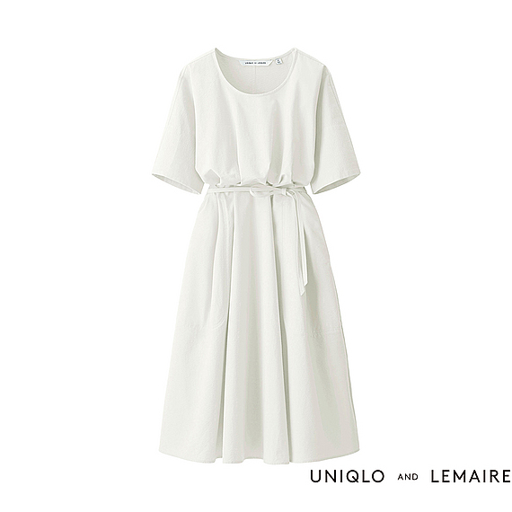 新★ユニクロ×ルメール★シアサッカーワンピース 白 M LEMAIRE