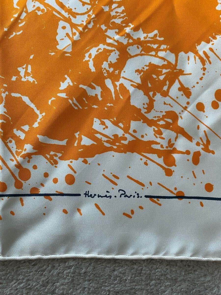 美品 HERMES エルメス スカーフ シルク 100% カレ45 Cheval Surprise
