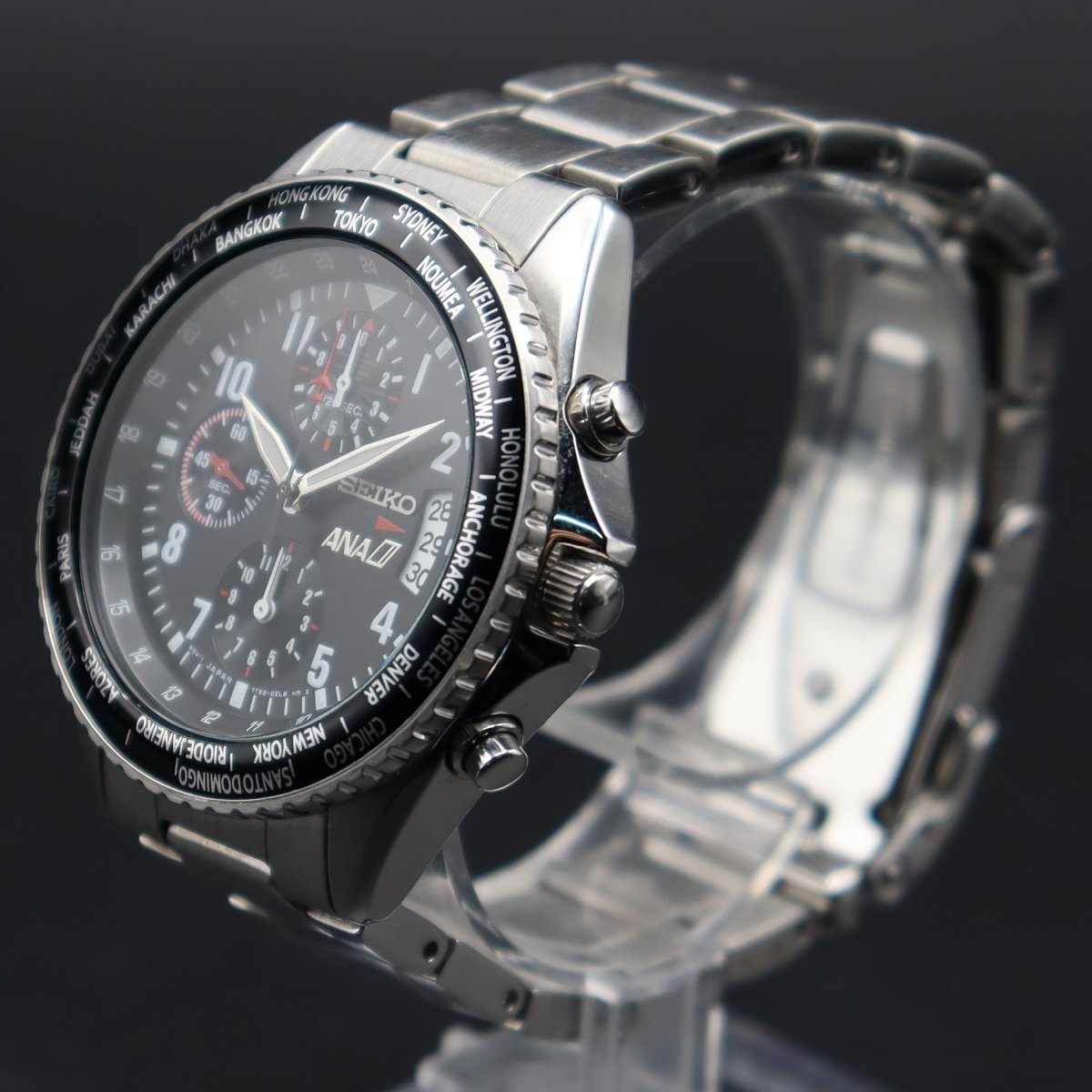 限定品 SEIKO セイコーフライトマスター ANAコラボ 7T92-0VG0 クォーツ 