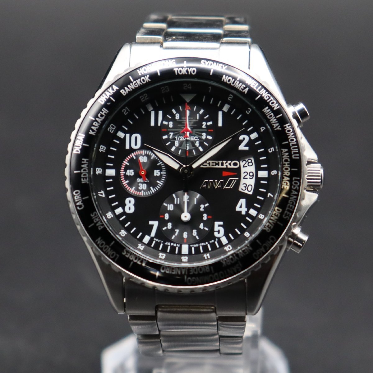 限定品 SEIKO セイコーフライトマスター ANAコラボ 7T92-0VG0 クォーツ 