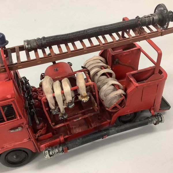 S2627] ブリキ レトロ 消防車 ワーゲン インテリア アンティーク