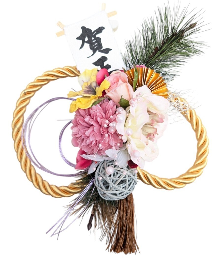 しめ縄リース ハンドメイド しめ飾り 正月飾り お正月 アーティ