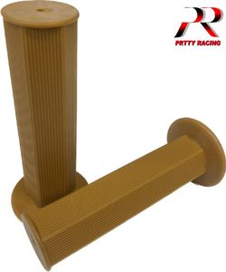 プリティー レーシング製 汎用 非貫通 六角グリップ 茶色