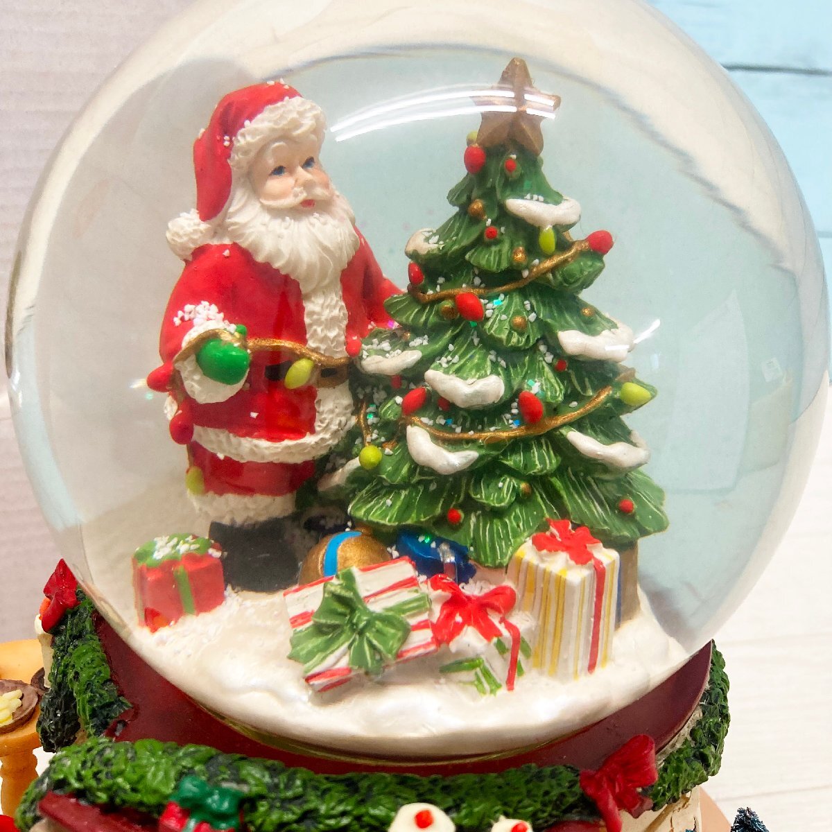 栖落k585 不思議の国のアリス クリスマス スノードームLEDオルゴール