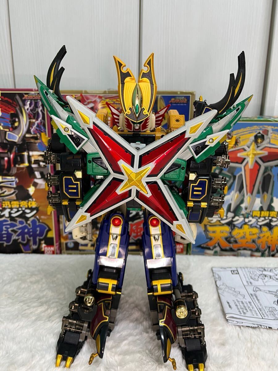 1円〜から忍風戦隊ハリケンジャー DX超合金 轟雷神 旋風神 天空神 合体