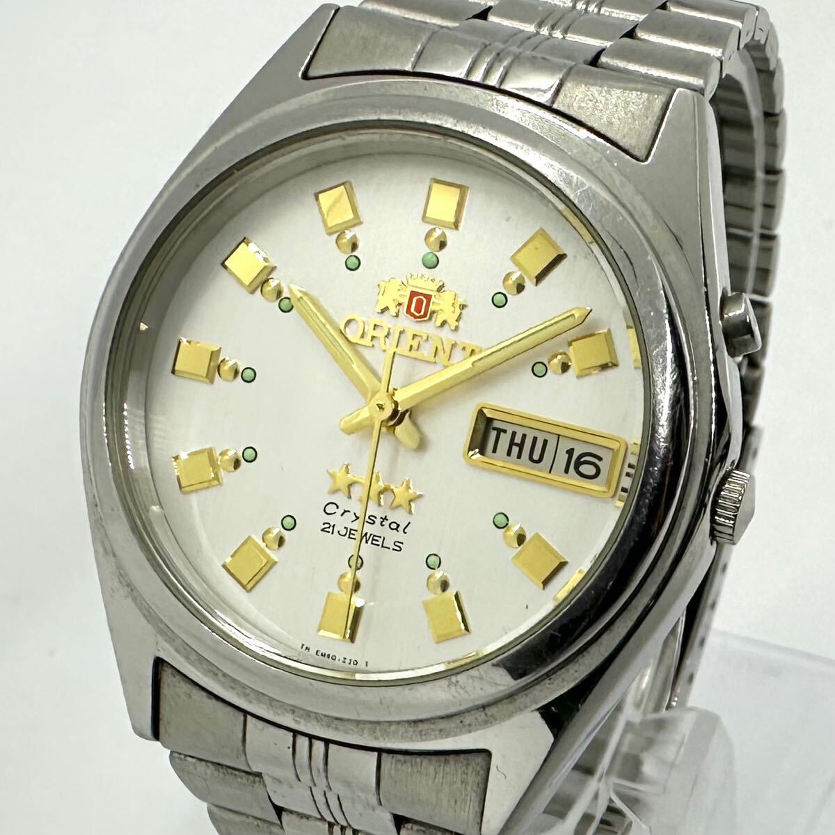 y847 オリエント ORIENT EM6Q-C1 スリースター クリスタル メンズ 