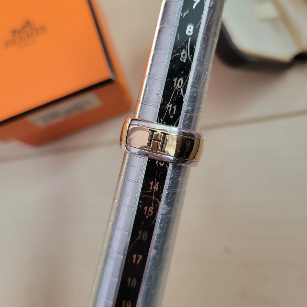 HERMES エルメス ヴィンテージ Hロゴ リング コンビ シルバー 【公式通販】