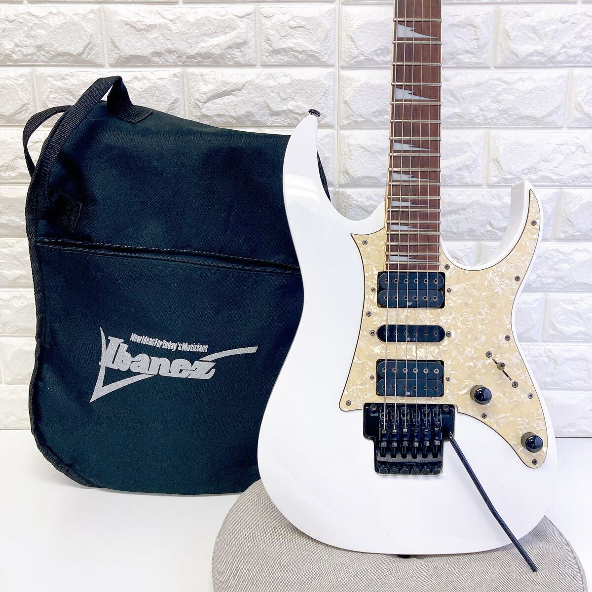 エレキギター ホワイト 袋付き Ibanez アイバニーズ エレキギター RG350DX ホワイトボディ HSH 24F