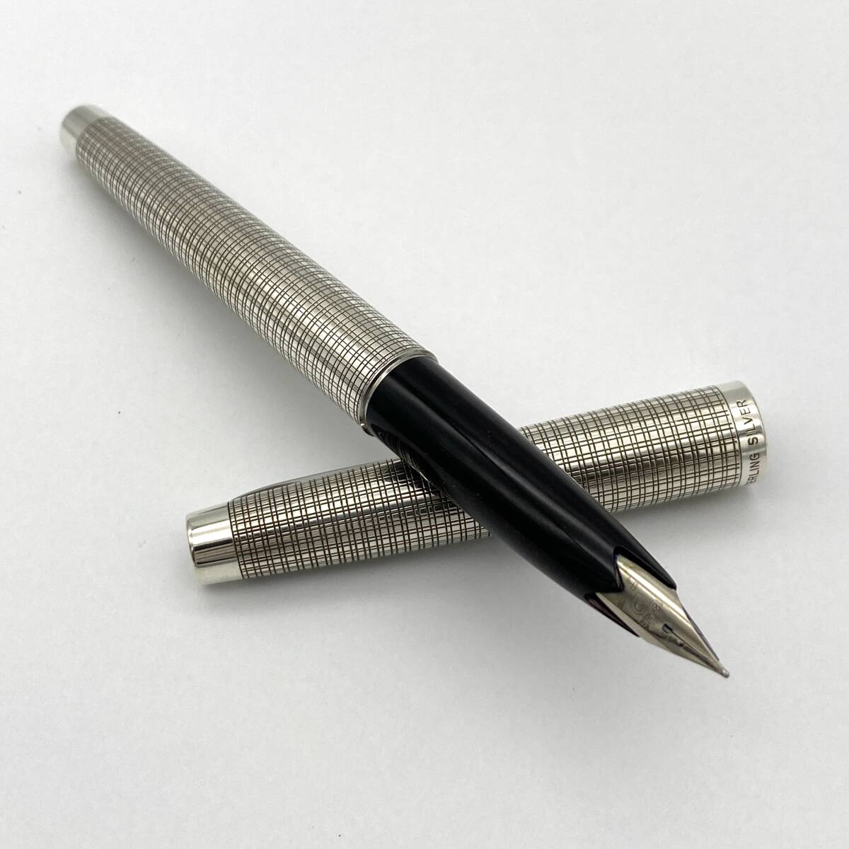 AY1658□【18KWG 刻印あり】PLATINUM プラチナ 万年筆 STERLING SILVER