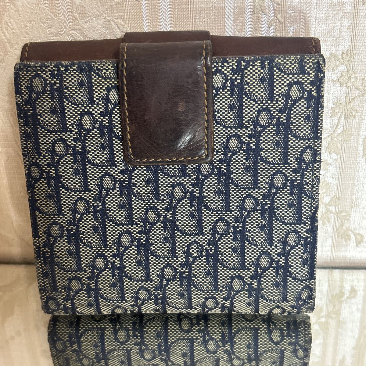 Christian Dior コンパクト 財布 レザー ロゴ トロッター デニム 高級