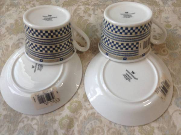 ウエッジウッド　サムライシリーズ　ポット　カップ＆ソーサー２客　中古品 ☆ウェッジウッド サムライ カップ＆ソーサー 2客セット 【公式通販】