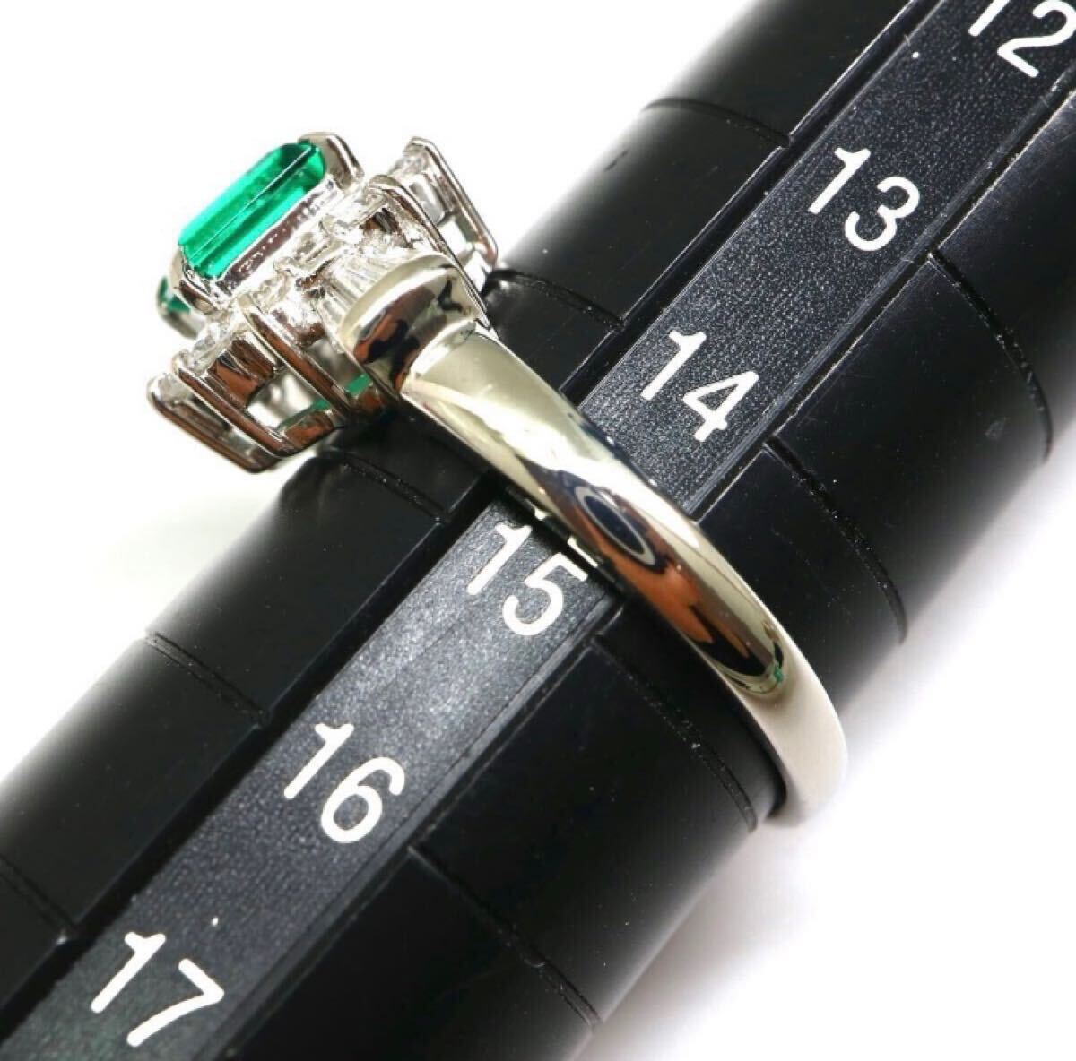 1円〜!!売り切り!!Crescent Vert(クレサンベール)▼Pt950天然ダイヤモンド/エメラルドリング▼D 約6.9g diamond emerald 指輪 ED6/ED7S1013_9