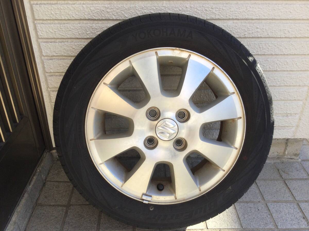 中古 ズズキ純正 14×4.5J +45　ヨコハマ 165/60R14 1本_1
